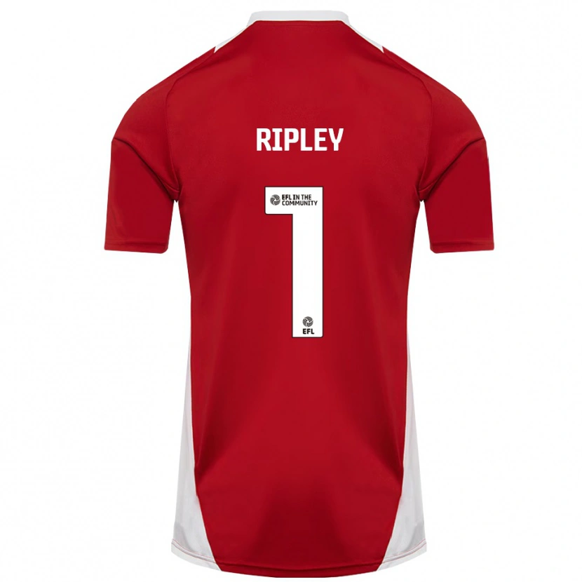 Danxen Kinderen Connor Ripley #1 Rood Wit Goud Thuisshirt Thuistenue 2025/26 T-Shirt