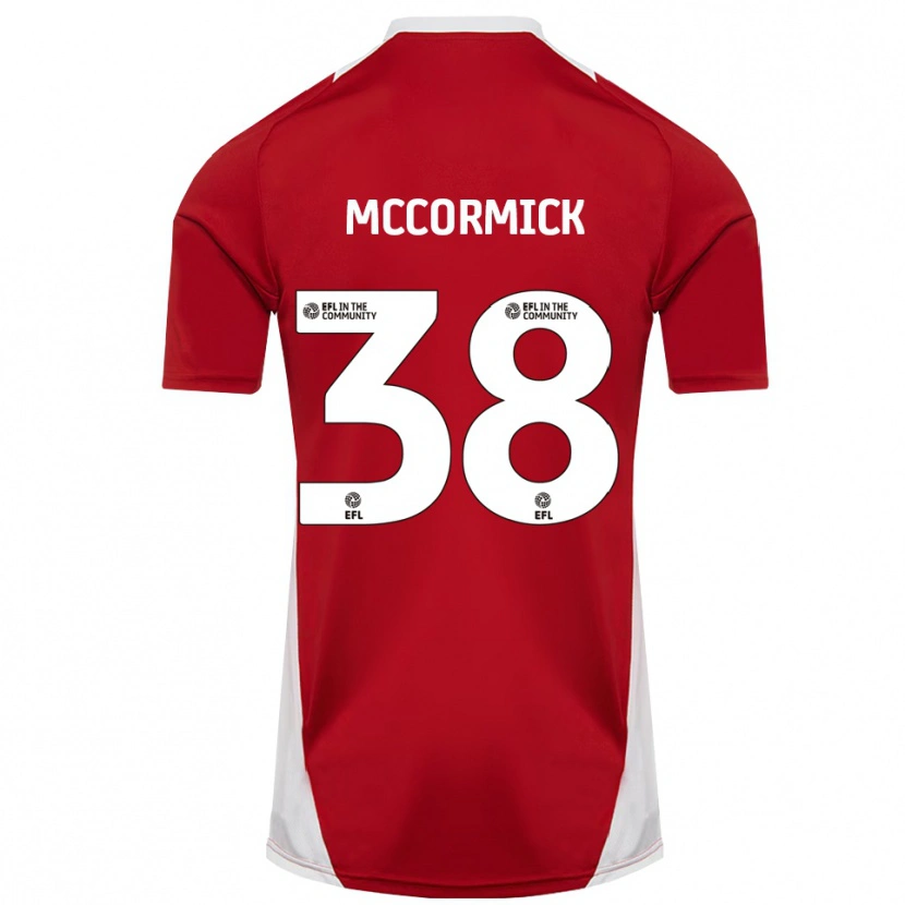 Danxen Kinderen Antony Mccormick #38 Rood Wit Goud Thuisshirt Thuistenue 2025/26 T-Shirt