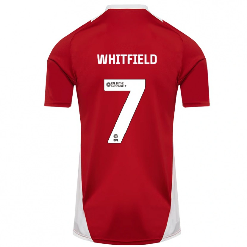 Danxen Kinderen Max Whitfield #7 Rood Wit Goud Thuisshirt Thuistenue 2025/26 T-Shirt