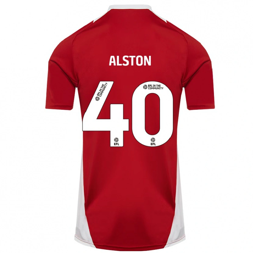 Danxen Kinderen George Alston #40 Rood Wit Goud Thuisshirt Thuistenue 2025/26 T-Shirt