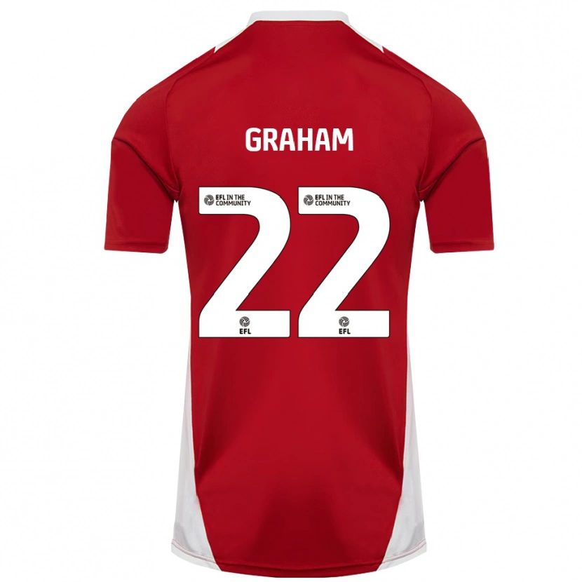 Danxen Kinderen Jess Graham #22 Rood Wit Goud Thuisshirt Thuistenue 2025/26 T-Shirt