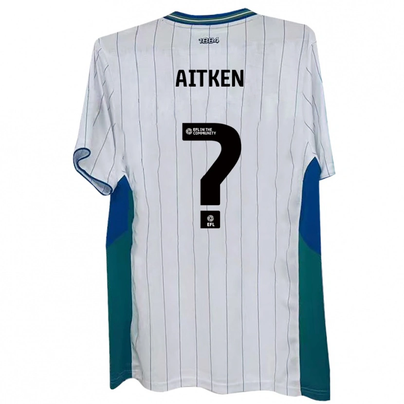 Danxen Kinderen Darcie Aitken #0 Wit Groen Blauw Thuisshirt Thuistenue 2025/26 T-Shirt