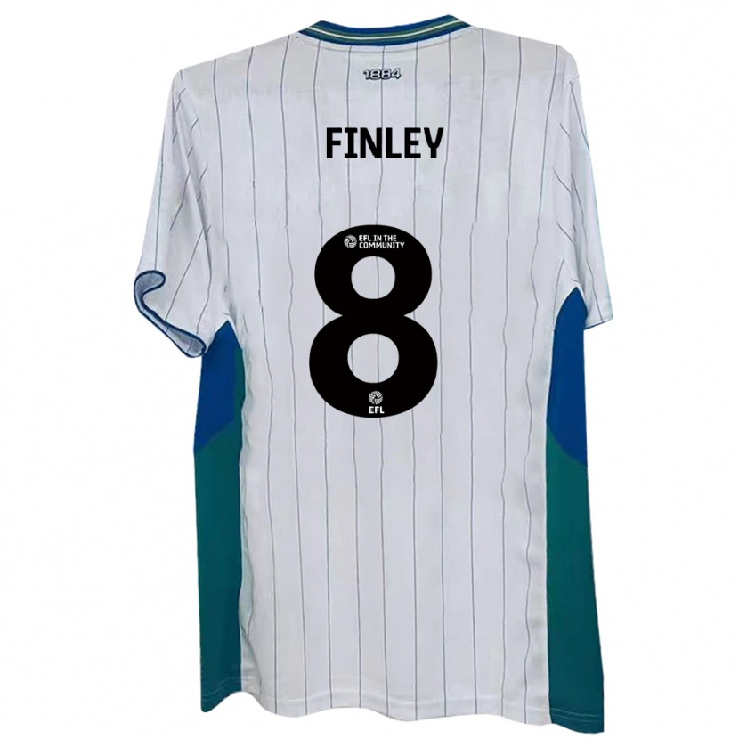 Danxen Kinderen Sam Finley #8 Wit Groen Blauw Thuisshirt Thuistenue 2025/26 T-Shirt