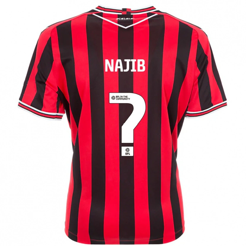Danxen Kinderen Saanya Najib #0 Rood Zwart Thuisshirt Thuistenue 2025/26 T-Shirt