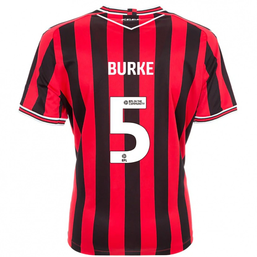 Danxen Kinderen Harrison Burke #5 Rood Zwart Thuisshirt Thuistenue 2025/26 T-Shirt