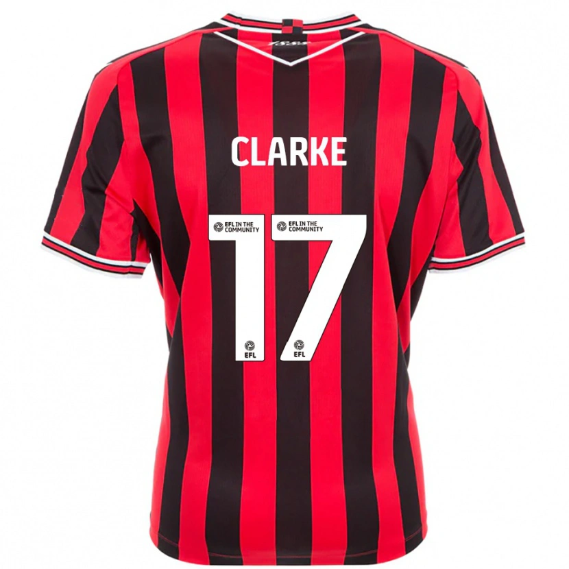Danxen Kinderen Courtney Clarke #17 Rood Zwart Thuisshirt Thuistenue 2025/26 T-Shirt