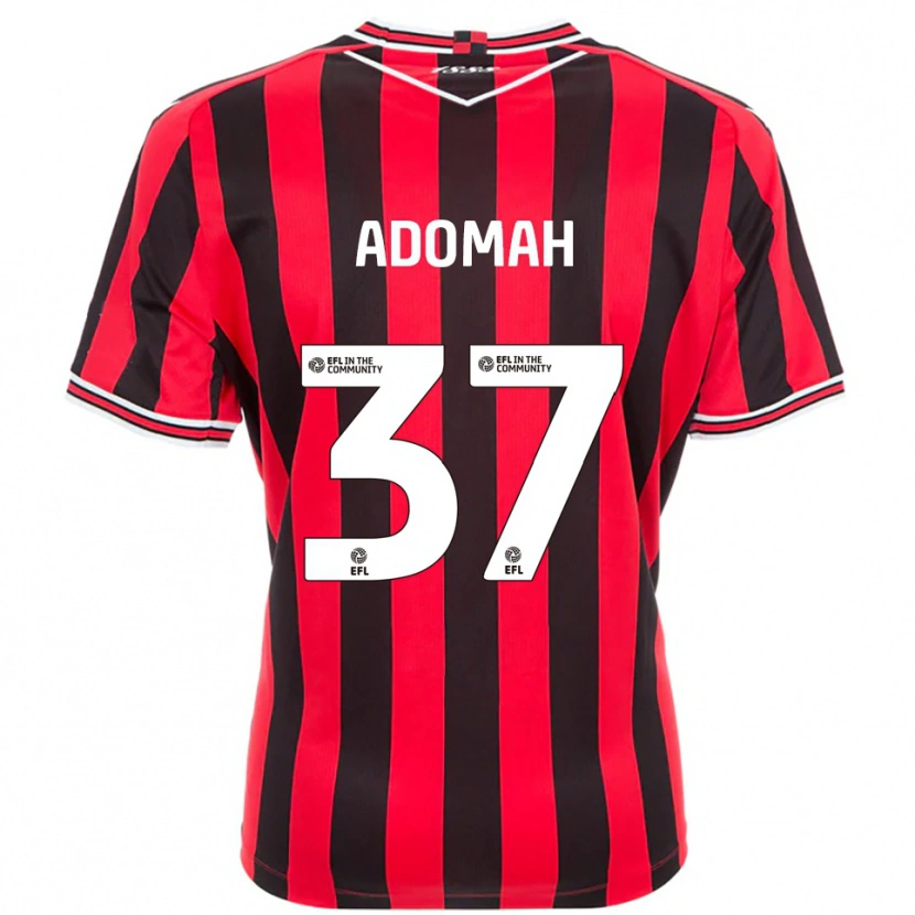 Danxen Kinderen Albert Adomah #37 Rood Zwart Thuisshirt Thuistenue 2025/26 T-Shirt