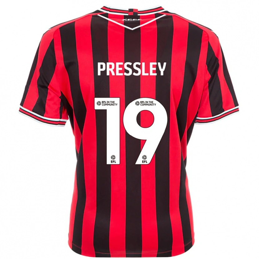 Danxen Kinderen Aaron Pressley #19 Rood Zwart Thuisshirt Thuistenue 2025/26 T-Shirt