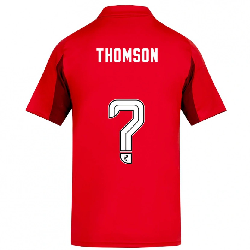 Danxen Kinderen Ethan Thomson #0 Rood Bordeauxrood Thuisshirt Thuistenue 2025/26 T-Shirt