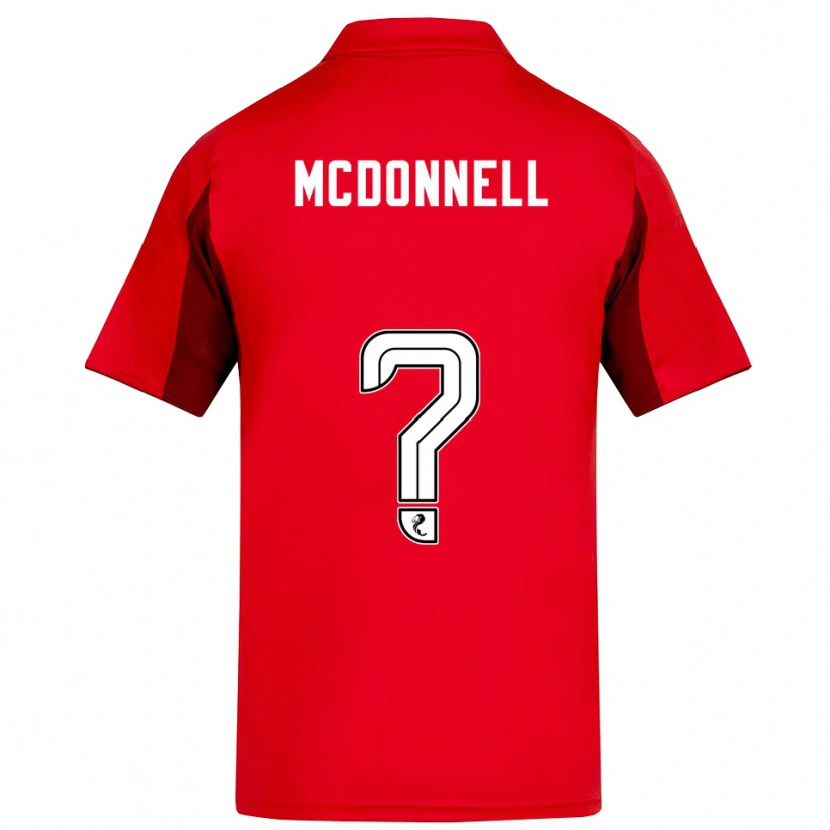Danxen Kinderen Noah Mcdonnell #0 Rood Bordeauxrood Thuisshirt Thuistenue 2025/26 T-Shirt