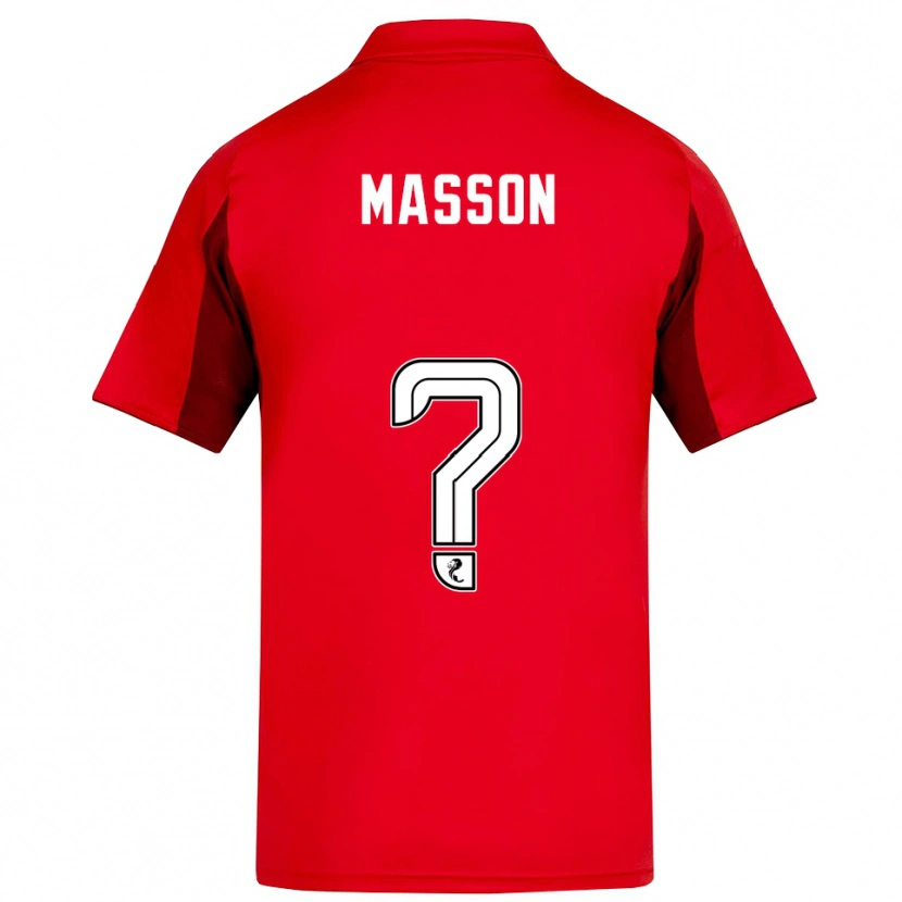 Danxen Kinderen Cooper Masson #0 Rood Bordeauxrood Thuisshirt Thuistenue 2025/26 T-Shirt
