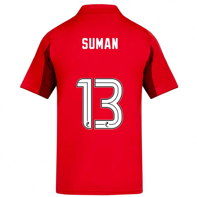 Danxen Kinderen Nick Suman #13 Rood Bordeauxrood Thuisshirt Thuistenue 2025/26 T-Shirt