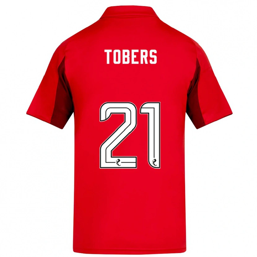 Danxen Kinderen Kristers Tobers #21 Rood Bordeauxrood Thuisshirt Thuistenue 2025/26 T-Shirt