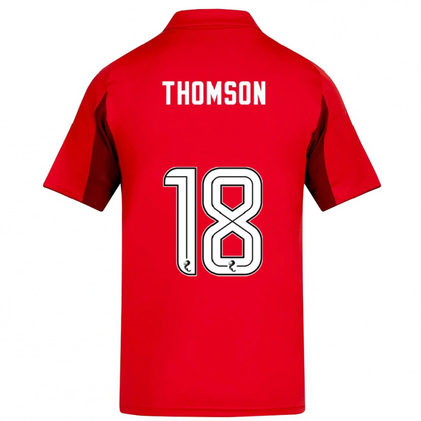 Danxen Kinderen Eva Thomson #18 Rood Bordeauxrood Thuisshirt Thuistenue 2025/26 T-Shirt