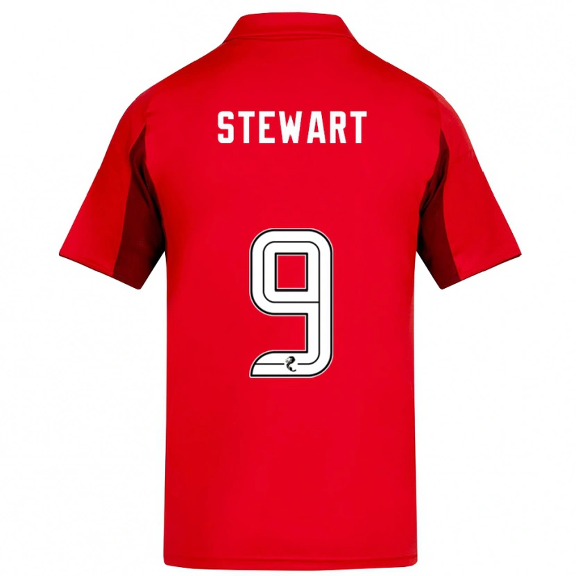 Danxen Kinderen Hannah Stewart #9 Rood Bordeauxrood Thuisshirt Thuistenue 2025/26 T-Shirt