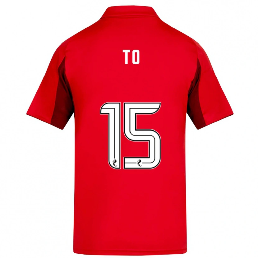 Danxen Kinderen Zack To #15 Rood Bordeauxrood Thuisshirt Thuistenue 2025/26 T-Shirt