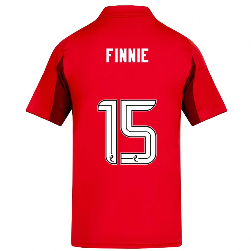 Danxen Kinderen Maddison Finnie #15 Rood Bordeauxrood Thuisshirt Thuistenue 2025/26 T-Shirt