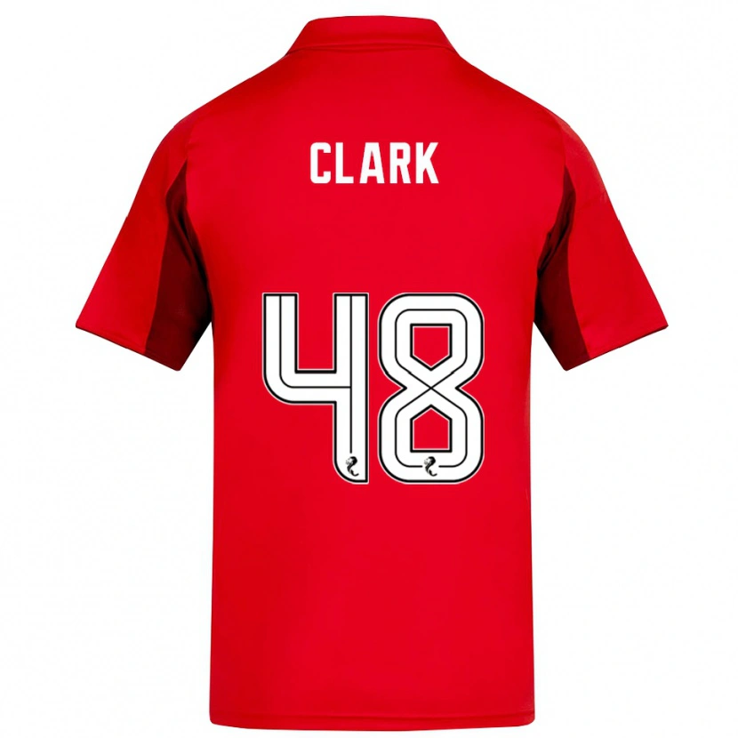 Danxen Kinderen Ellis Clark #48 Rood Bordeauxrood Thuisshirt Thuistenue 2025/26 T-Shirt