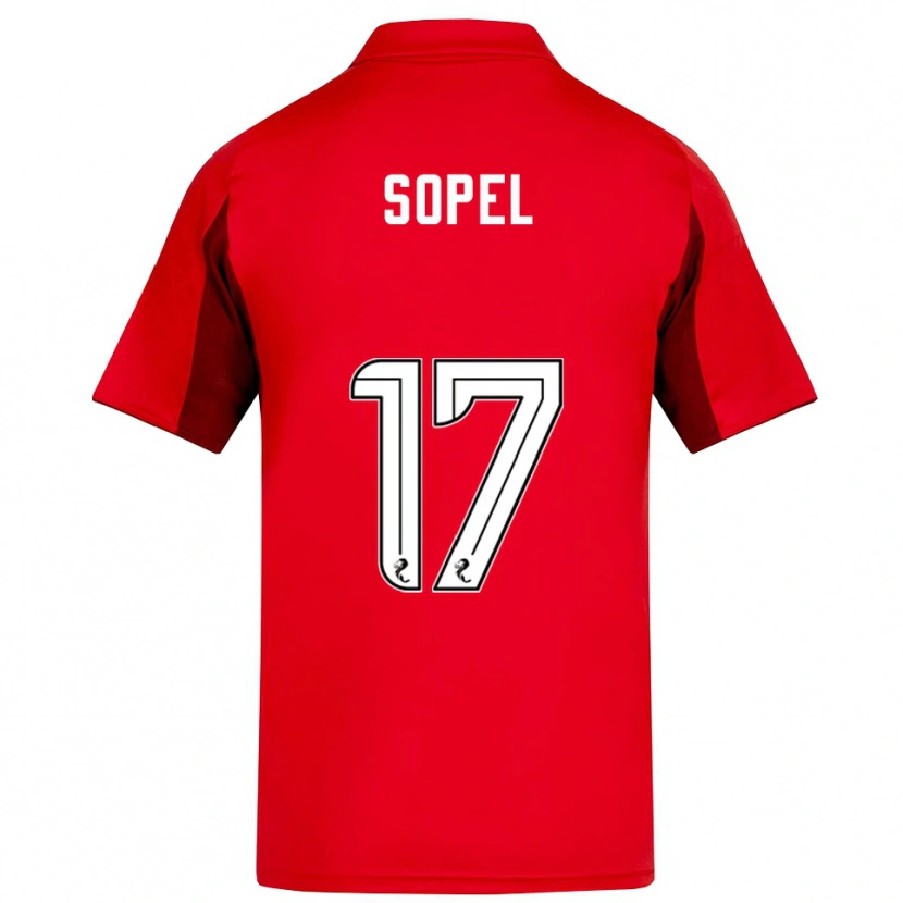 Danxen Kinderen Nadia Sopel #17 Rood Bordeauxrood Thuisshirt Thuistenue 2025/26 T-Shirt