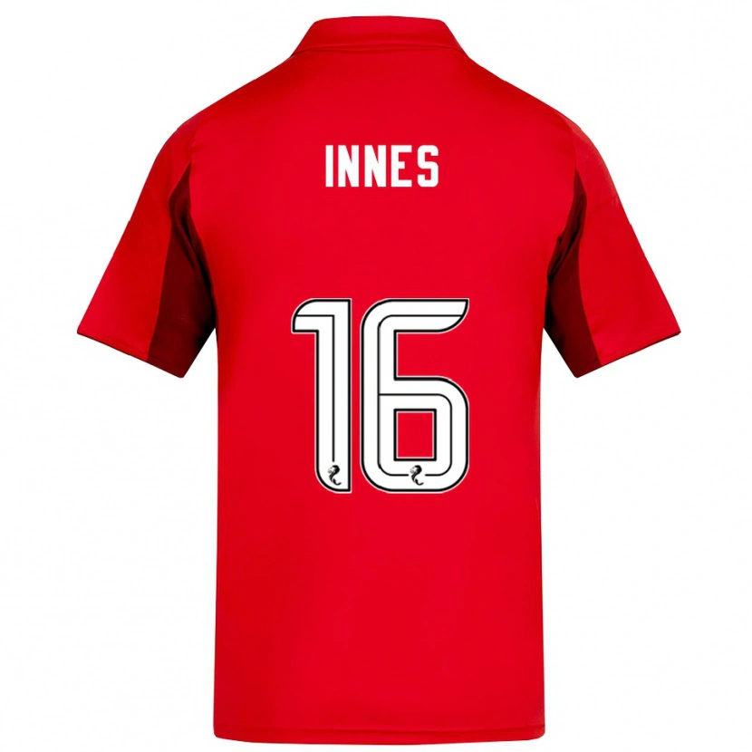 Danxen Kinderen Hannah Innes #16 Rood Bordeauxrood Thuisshirt Thuistenue 2025/26 T-Shirt