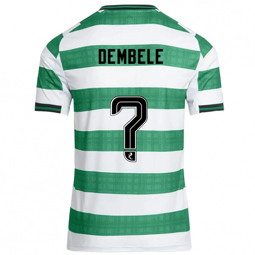 Danxen Kinderen Hassan Dembele #0 Groen Wit Thuisshirt Thuistenue 2025/26 T-Shirt