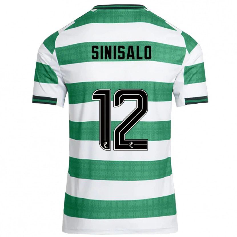 Danxen Kinderen Viljami Sinisalo #12 Groen Wit Thuisshirt Thuistenue 2025/26 T-Shirt