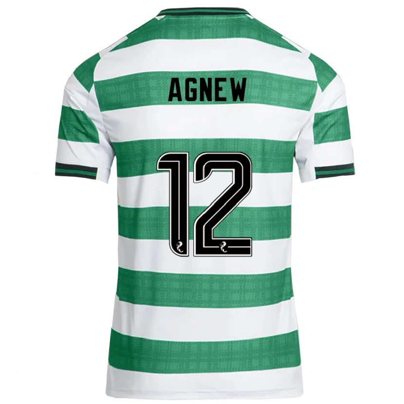 Danxen Kinderen Murphy Agnew #12 Groen Wit Thuisshirt Thuistenue 2025/26 T-Shirt