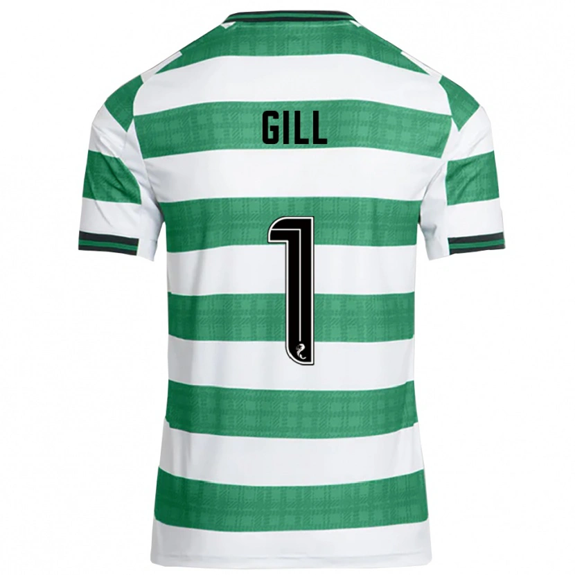 Danxen Kinderen Marcus Gill #1 Groen Wit Thuisshirt Thuistenue 2025/26 T-Shirt