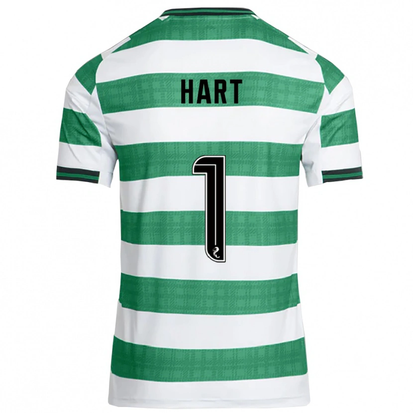 Danxen Kinderen Joe Hart #1 Groen Wit Thuisshirt Thuistenue 2025/26 T-Shirt