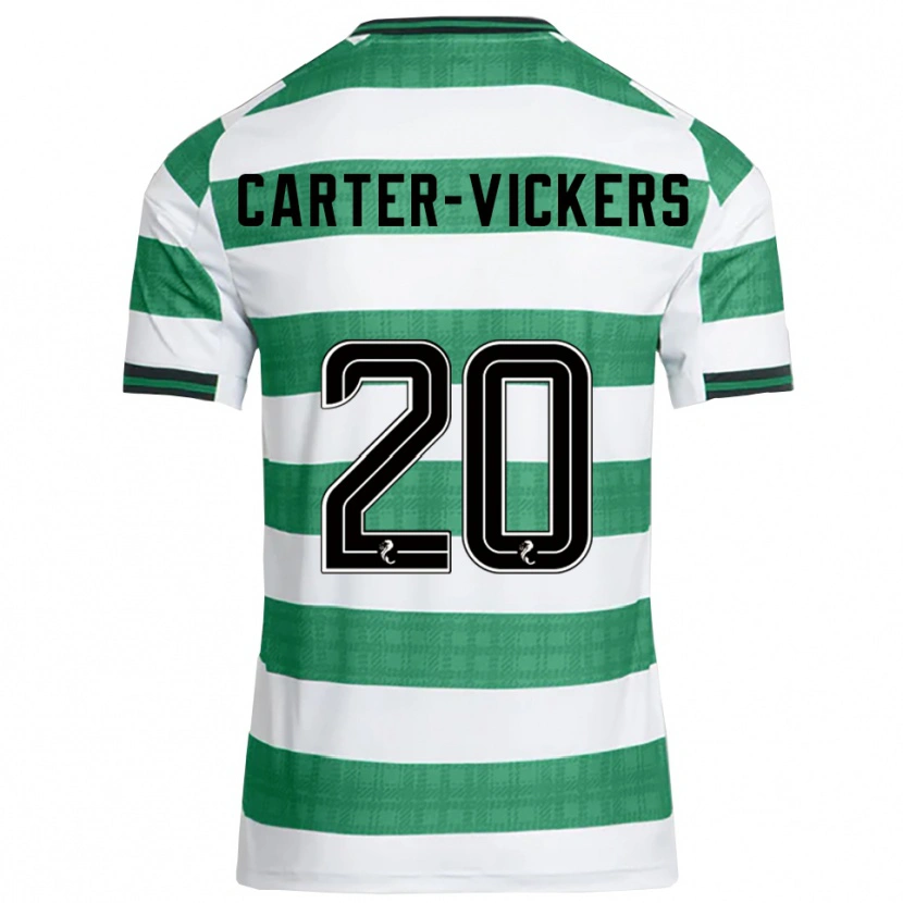 Danxen Kinderen Cameron Carter-Vickers #20 Groen Wit Thuisshirt Thuistenue 2025/26 T-Shirt