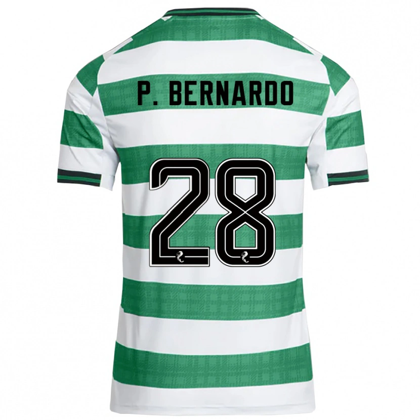 Danxen Kinderen Paulo Bernardo #28 Groen Wit Thuisshirt Thuistenue 2025/26 T-Shirt