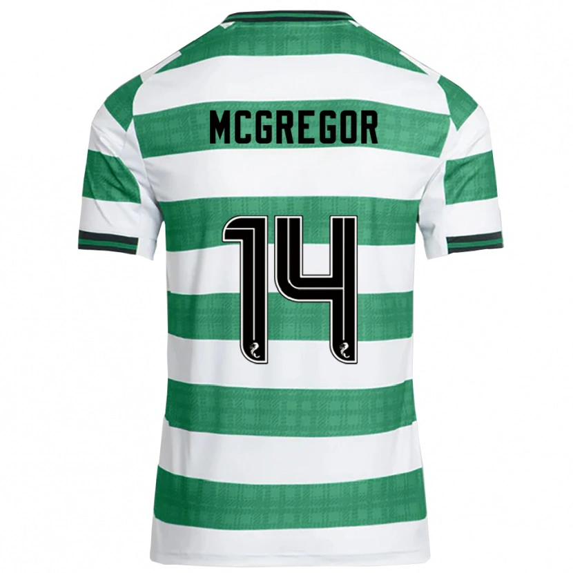 Danxen Kinderen Shannon Mcgregor #14 Groen Wit Thuisshirt Thuistenue 2025/26 T-Shirt