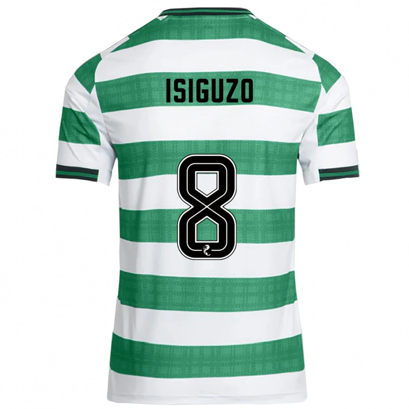 Danxen Kinderen Samuel Isiguzo #8 Groen Wit Thuisshirt Thuistenue 2025/26 T-Shirt
