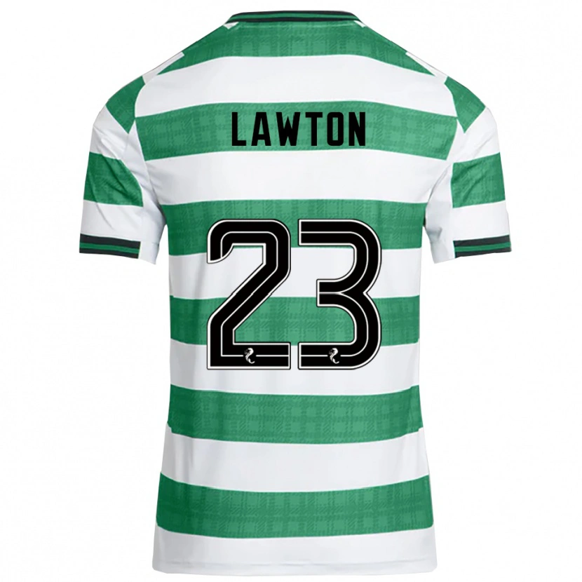 Danxen Kinderen Emma Lawton #23 Groen Wit Thuisshirt Thuistenue 2025/26 T-Shirt