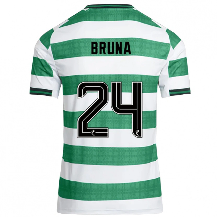 Danxen Kinderen Bruna Lourenço #24 Groen Wit Thuisshirt Thuistenue 2025/26 T-Shirt