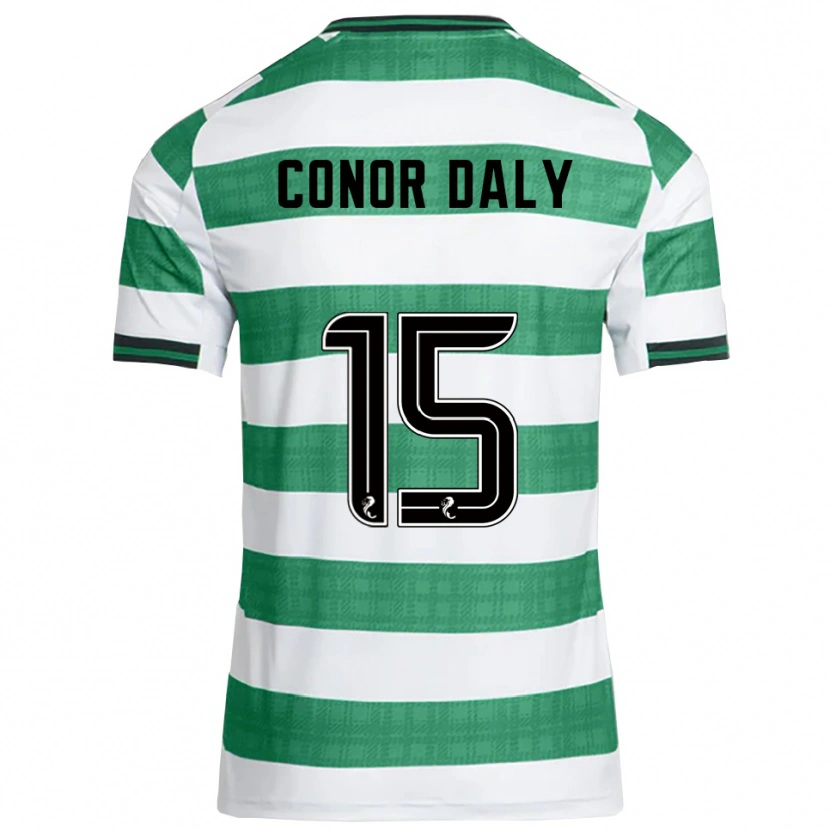 Danxen Kinderen Conor Daly #15 Groen Wit Thuisshirt Thuistenue 2025/26 T-Shirt
