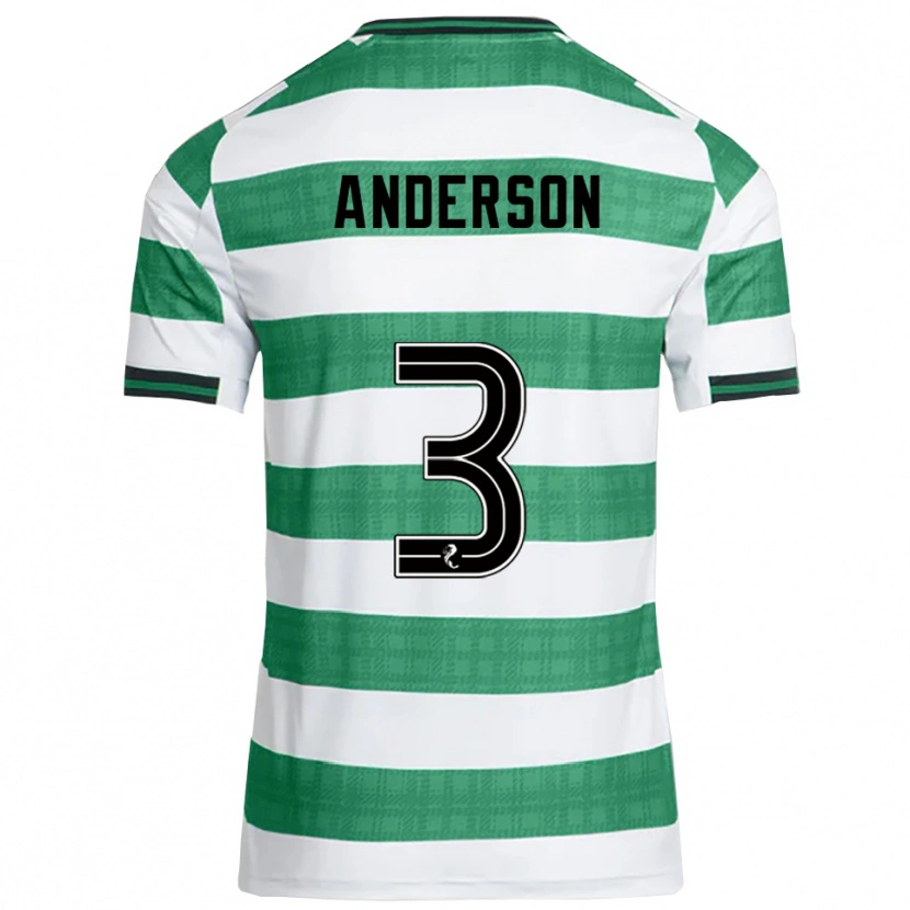 Danxen Kinderen Matthew Anderson #3 Groen Wit Thuisshirt Thuistenue 2025/26 T-Shirt