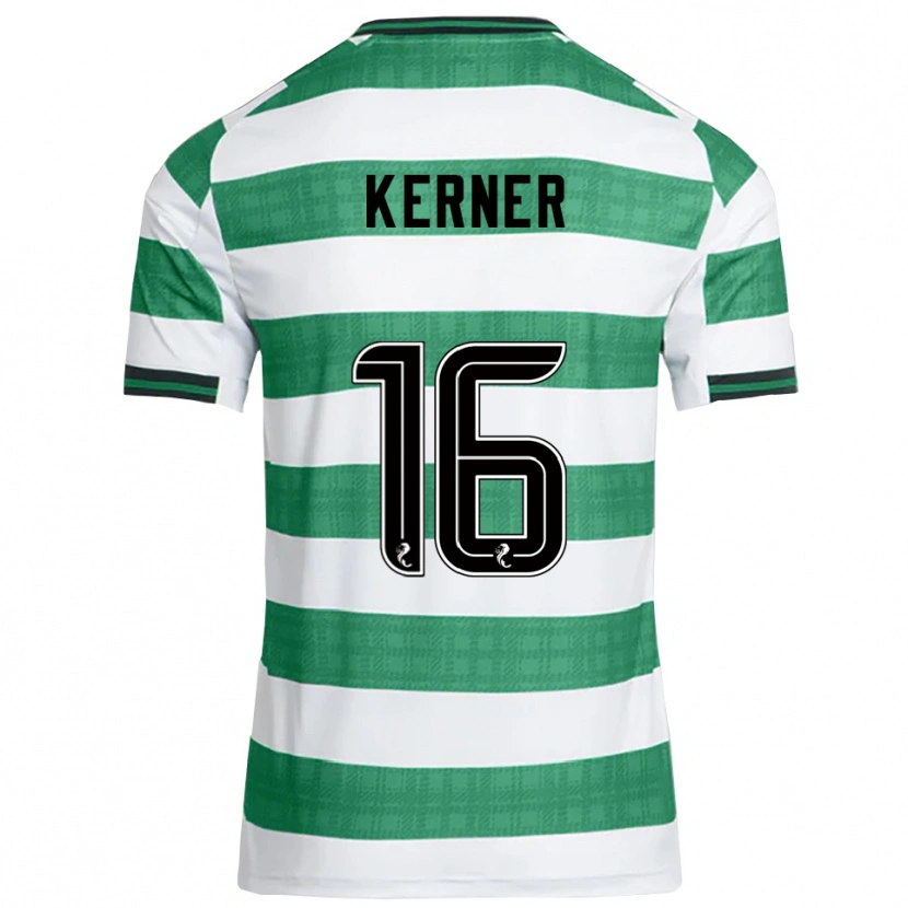 Danxen Kinderen Hana Kerner #16 Groen Wit Thuisshirt Thuistenue 2025/26 T-Shirt