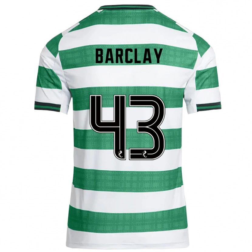 Danxen Kinderen Lucy Barclay #43 Groen Wit Thuisshirt Thuistenue 2025/26 T-Shirt