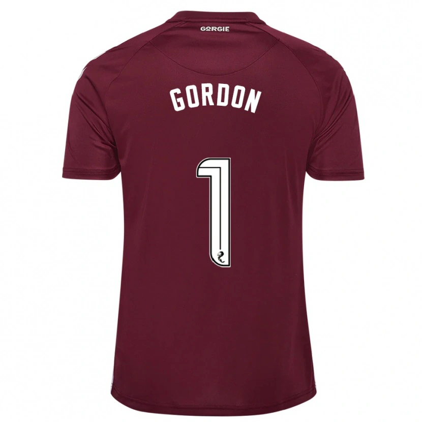 Danxen Kinderen Craig Gordon #1 Bordeauxrood Wit Thuisshirt Thuistenue 2025/26 T-Shirt