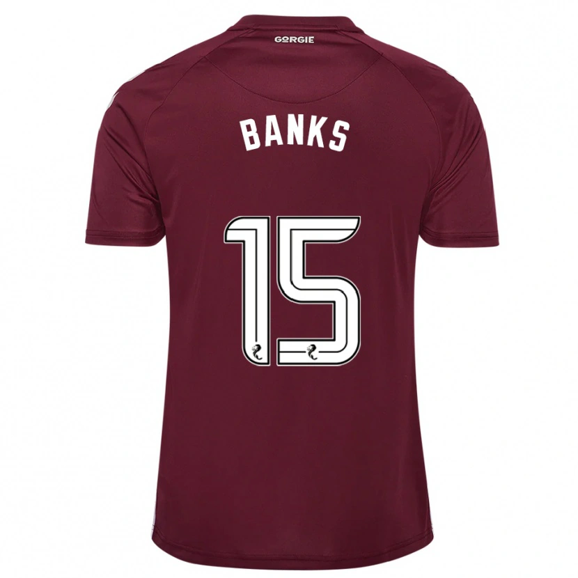 Danxen Kinderen Euan Banks #15 Bordeauxrood Wit Thuisshirt Thuistenue 2025/26 T-Shirt