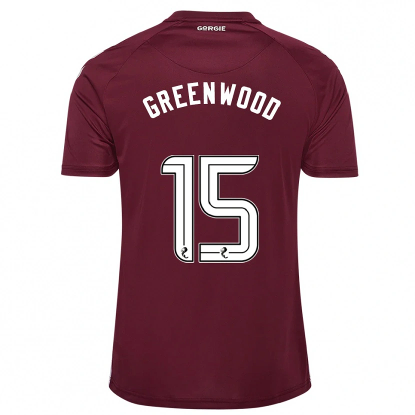 Danxen Kinderen Brodie Greenwood #15 Bordeauxrood Wit Thuisshirt Thuistenue 2025/26 T-Shirt