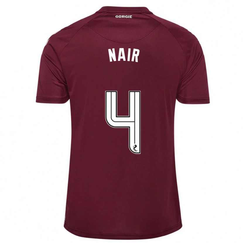 Danxen Kinderen Kenzi Nair #4 Bordeauxrood Wit Thuisshirt Thuistenue 2025/26 T-Shirt