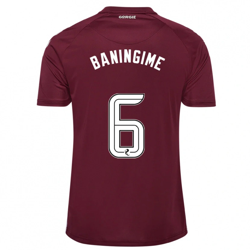 Danxen Kinderen Beni Baningime #6 Bordeauxrood Wit Thuisshirt Thuistenue 2025/26 T-Shirt