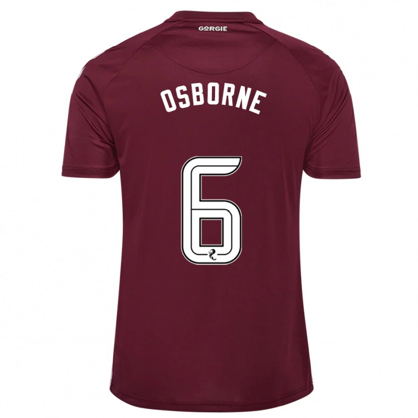 Danxen Kinderen Alfie Osborne #6 Bordeauxrood Wit Thuisshirt Thuistenue 2025/26 T-Shirt