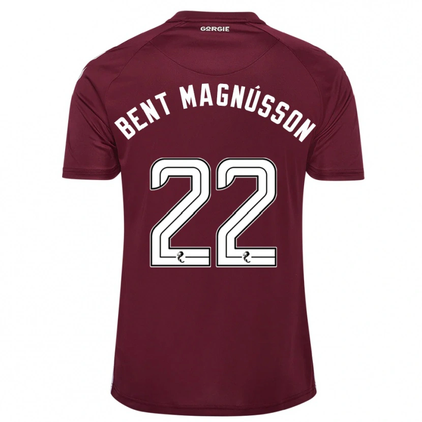 Danxen Kinderen Tómas Bent Magnússon #22 Bordeauxrood Wit Thuisshirt Thuistenue 2025/26 T-Shirt