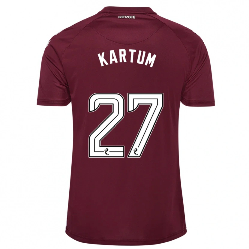 Danxen Kinderen Sander Kartum #27 Bordeauxrood Wit Thuisshirt Thuistenue 2025/26 T-Shirt