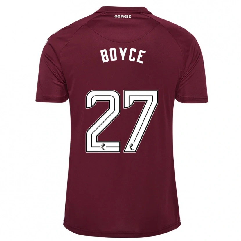 Danxen Kinderen Liam Boyce #27 Bordeauxrood Wit Thuisshirt Thuistenue 2025/26 T-Shirt