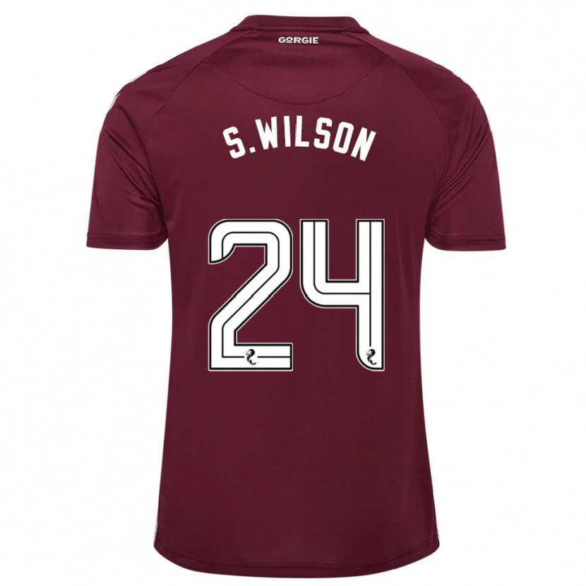 Danxen Kinderen Stanley Wilson #24 Bordeauxrood Wit Thuisshirt Thuistenue 2025/26 T-Shirt