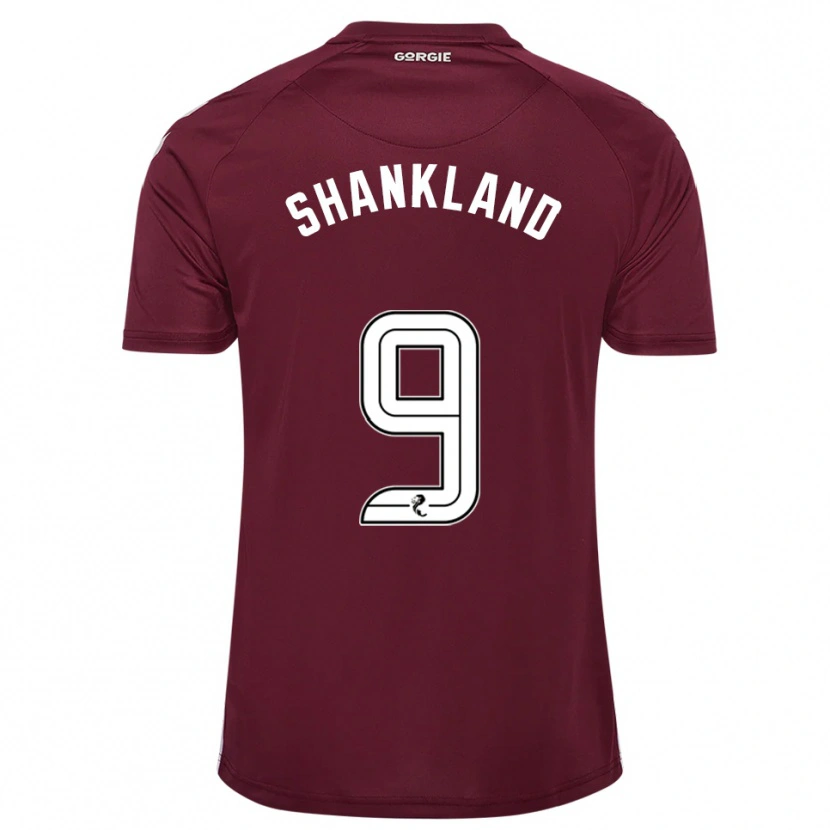Danxen Kinderen Lawrence Shankland #9 Bordeauxrood Wit Thuisshirt Thuistenue 2025/26 T-Shirt